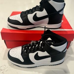 NEW with Box Nike Black and White High-Top Sneakers